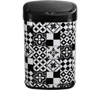 Kitchen Move Poubelle de cuisine automatique BAT-58LS06A 58 L inox motif carreau de ciment