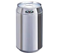 Poubelle automatique de 30 litres, en acier inoxydable, de forme cylindrique