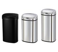 Poubelle automatique en acier inoxydable : 68 L / Noir