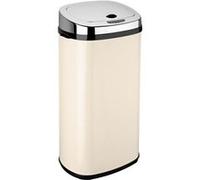 Kitchen Move Poubelle de cuisine automatique LARGO 42 L acier inox cerclage Crème