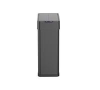 Kitchen Move Poubelle de cuisine automatique SILVERLAKE BLACK 70L inox ouverture papillon Noir mat