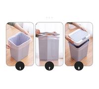Poubelle Automatique Intelligente à Capteur 16 L en Plastique pour Bureau | Ouverture et Fermeture Automatiques, Recharge Usb, Batterie Lithium 1800 Mah Intégrée, Usage Étude Couleur Aléatoire