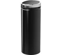 Poubelle automatique - Poubelle de cuisine 50 l - Capteur de mouvement - Sans contact - Fermeture douce et silencieuse - Boîtier en acier inoxydable - Noir