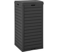 Poubelle avec couvercle, 118 litres, poubelle de jardin, bac à déchets, avec bac à liquides amovible et poignée, poubelle étanche pour l'extérieur, idéale pour la véranda, le jardin ou la terrasse (lo