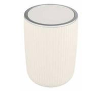 Wenko poubelle Agropoli 25192100 – couvercle basculant, 5,5 l, blanc crème