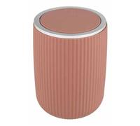 Poubelle avec couvercle basculant Agropoli S rose ancien 2 litres, pour salle de bain, poubelle en plastique de haute qualité et à