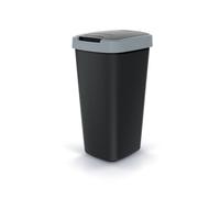 Poubelle avec couvercle gris 25L poubelle recyclage plastique noir