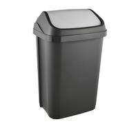 OKT 2053705 Swing-Bin Poubelle Plastique Graphite/Crème 25 L