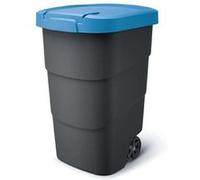 Poubelle avec roues et couvercle Keden Wheeler 110L universelle en plastique (bleu) G