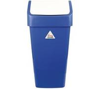 Poubelle bleue à couvercle battant SIR 50 L 2 G