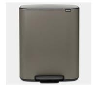 Poubelle Bo Pédale 2x30l Platinium Tri Sélectif élégant Et Spacieux - Brabantia