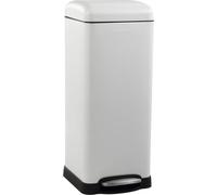 Poubelle broyeuse à roulettes - 30 litres - pour la cuisine et le bureau - blanche