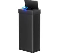 Poubelle, capteur de mouvement automatique, design écologique, porte simple noire, 60 L - 16,0 gal