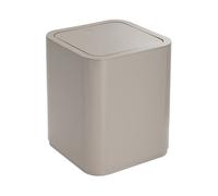 POUBELLE CARRÉE POUR SALLE DE BAINS BEIGE 8L | AGAVE