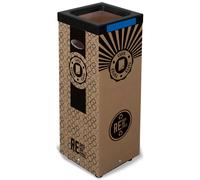 Poubelle carton 100l pour recyclage du papier - Couvercle métal Bleu
