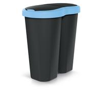 Poubelle Compacta R Duo bleu/noir 40 L - Keden