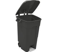 Poubelle/conteneur à roulettes 120L noir avec pédale TAYG - 15977