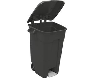 Poubelle/conteneur à roulettes 120L noir avec pédale TAYG - 15977