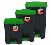 Poubelle conteneur Tri sélectif simplifié Pour la maison, le commerce, Vert 50 Litres - 43 x 40,2 x 60 cm