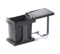 Poubelle coulissante - 20 l - Amortisseur : Sans - Contenance : 20 L - Décor : Gris - Hauteur : 400 mm - Largeur : 245 mm - Matériau : Acier/Plastique - Nombre de seaux : 1 - Pour caisson de largeur
