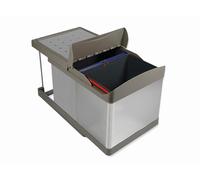 Poubelle coulissante automatique 2 x 16 L EMUCA - Acier Inox