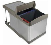 Poubelle coulissante automatique 2 x 16 L EMUCA - Acier Inox Acier G