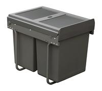Poubelle coulissante grise pour armoire de cuisine Hafele 40L