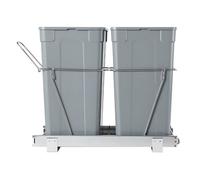 Poubelle Coulissante sous Évier-Duoku-2x32,8 L-Système de Tri Des Déchets pour Cuisine-Équipée d'une Poignée Pratique