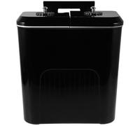 Poubelle Cuisine Couvercle Murale, à Double Compartiment | Plastique Noir, Installation Suspendue sous Meuble, Tri des Déchets, pour Porte D’armoire et Évier