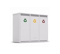 Poubelle cuisine, Poubelle à pedale, Poubelle de tri, Inox, 45L