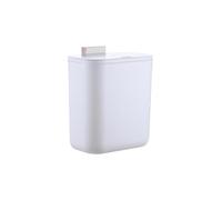 Poubelle Cuisine Relaxdays, 9 L, Poubelle Compost Suspendue, pour déchets organiques, en Plastique, Blanche