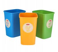 Poubelle Curver Flip Bin 3 x 25 L, multicolore