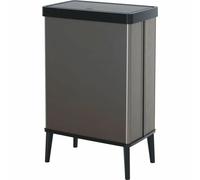 Curver Verto High 54L Poubelle avec couvercle à pousser, optimale pour la cuisine, tri facile, 26,5 x 43,5 x 68,7 cm