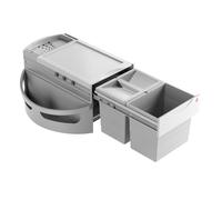 Poubelle d'angle encastrable tri sélectif 2 bacs 36L (18+18) Hailo Rondo