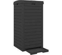 Poubelle de 118 litres, poubelle avec couvercle, bac à déchets avec poignée et plaque de base amovible, poubelle résistante aux intempéries, poubelle de 40 x 40 x 86 cm pour l'extérieur, le jardin ou 
