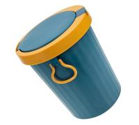 Poubelle de Bureau Bleue avec Couvercle, Rangement Compact | PP, Style Moderne et Lisse, Adaptée Bureau Meuble, pour Canettes et Bouteilles