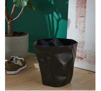 Poubelle de bureau effet froissé Noire