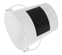 Poubelle de Bureau en Métal Mini Blanc avec Poignée pour Table | Format Compact, Nettoyage Facile, Style Rétro, Adaptée aux Copeaux de Crayon et Épluchures, Étude ou Travail
