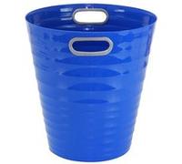 Poubelle de bureau Waytex 931075 Bleu 12,5L Corbeille à papier en plastique design pour bureau, chambre ado Bleu G