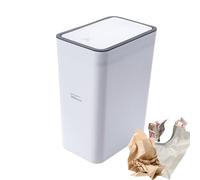 Poubelle de chambre à coucher avec couvercle, poubelle couverte Can | Poubelle de salle de bain avec couvercle | Coudure de presse à poubelle à ordures minces, poubelle de conteneur à ordures à l'épre