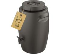 Poubelle de compostage 55L, poubelle biodégradable, composteur avec couvercle, filtre, robinet de vidange. Grande poubelle pour déchets organiques, idéale pour la production d'engrais. Composteur de c