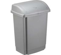 Poubelle de Cuisine à couvercle basculant 15 litres - Argent