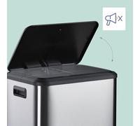 Poubelle de cuisine à double compartiment, séparateur de déchets 15 L