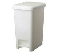 Poubelle de cuisine à pédale 40L Plastique blanc