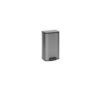 5five Poubelle de cuisine à pédale Inox finition mat 30 L Gris