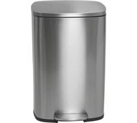 Poubelle de Cuisine à Pédale Inox Brossé, 50L, Modèle ADMIRAL, 43x37xH66cm, Acier Inoxydable