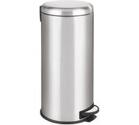 Kitchen Move - Poubelle de cuisine à pédale URBAN - Inox brossé 30 L avec seau, couvercle bombé