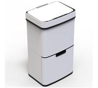 Kitchen Move Poubelle automatique de tri sélectif BAT-SD802 75l Blanc