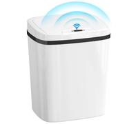 Poubelle de cuisine automatique - HOMCOM - 15L - capteur de mouvement sans contact - plastique - 27,6 x 21,4 x 33,5 cm - blanc