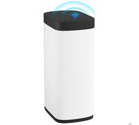 Poubelle de cuisine automatique - HOMCOM - 50L - fonctionne sur piles - sans bac intérieur - métal et ABS - 26,5x35,5x68cm - crème
